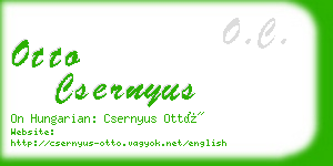 otto csernyus business card